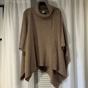 J. Crew Wool Cashmere Blend Turtleneck Sweater Poncho